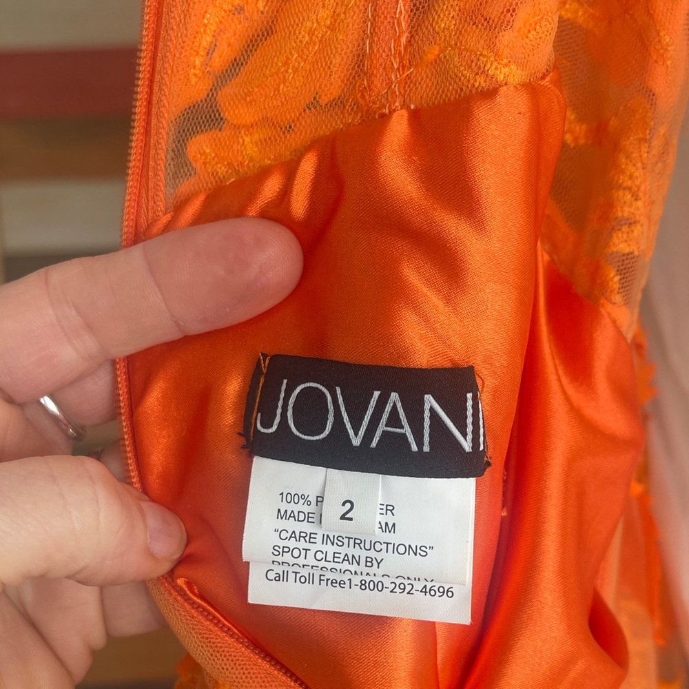 Jovani prom dress in flaming orange! - Picture 11 of 11